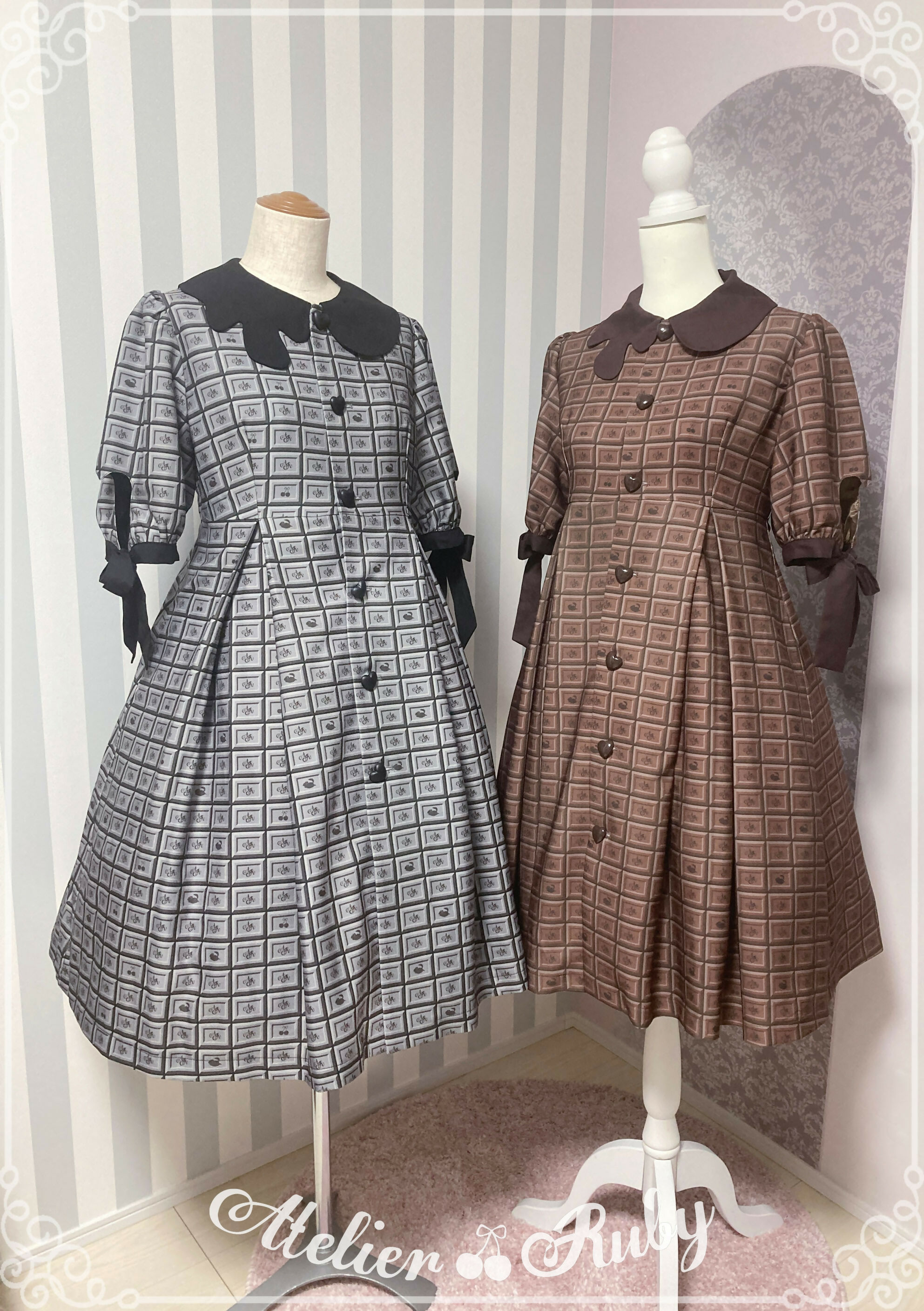 Atelier Ruby 大人のビターチョコ ワンピース　ロリータ　最終値下げ Atelier Ruby 大人のビターチョコ ワンピース ロリータ 最終値下げ